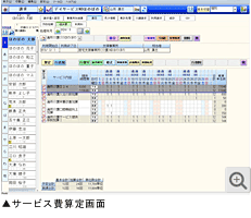 サービス費算定画面