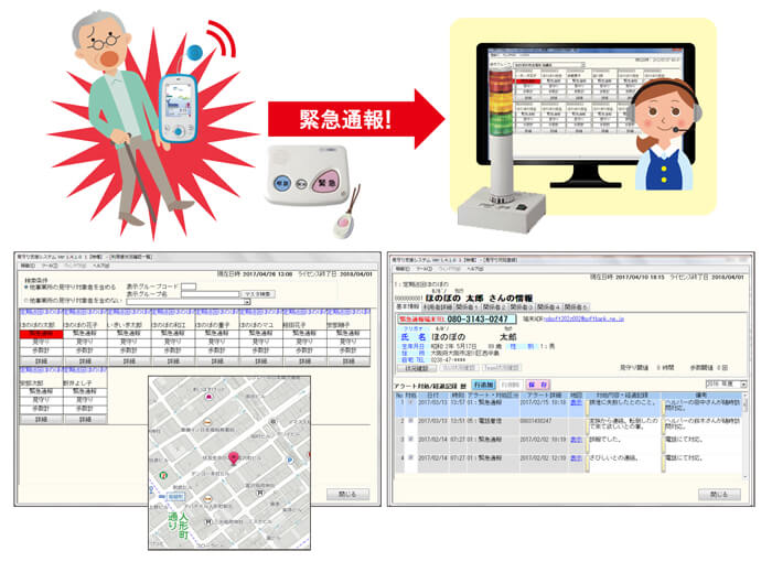 見守り支援システム画面