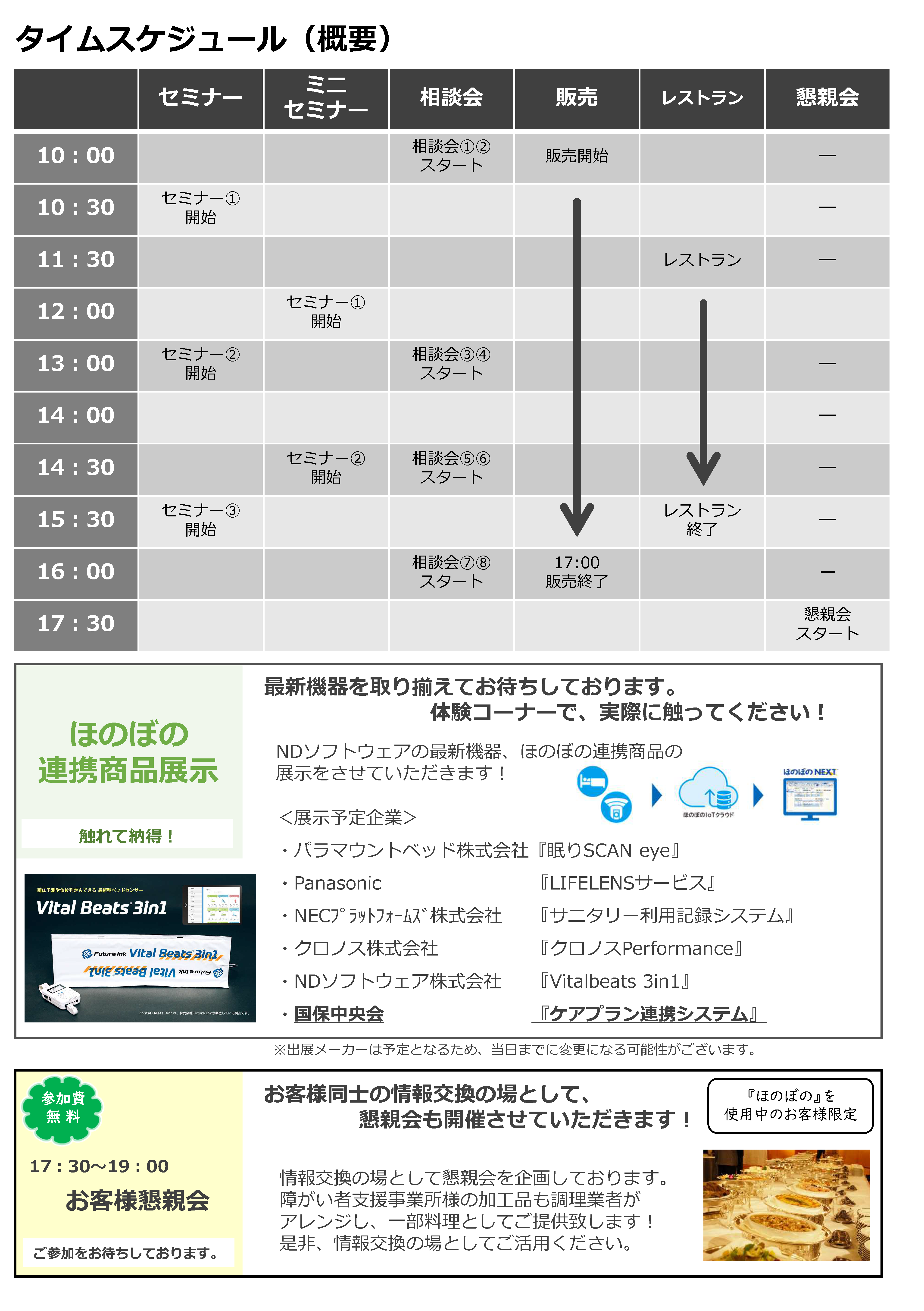 ほのぼの,ほのぼのNEXT,ほのぼのフォーラム,イベント,NDソフト,介護施設,